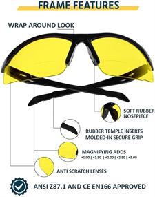 img 2 attached to Bifocal Safety Glasses SB 9000 Yellow: Enhanced Occupational Health & Safety Products in Personal Protective Equipment