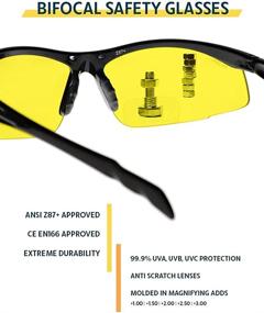 img 3 attached to Bifocal Safety Glasses SB 9000 Yellow: Enhanced Occupational Health & Safety Products in Personal Protective Equipment