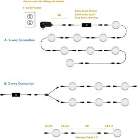img 3 attached to 🔦 Lvyinyin Dimmable Under Cabinet Puck Lights: Smart Touch LED Lighting Kit for Kitchen Display, Linkable 8 Puck Lights, Daylight, Black Cable