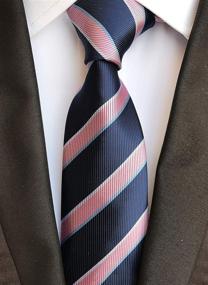 img 3 attached to Secdtie Silver Jacquard Formal Necktie Men's Accessories for Ties, Cummerbunds & Pocket Squares