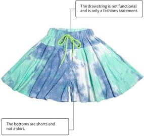 img 1 attached to 🌈 Kids 2 Piece Tie Dye Short Sleeve Crop Top T-Shirt and Shorts Set for Girls - Perfect Summer Outfit