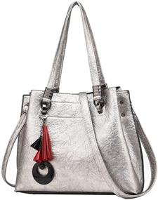 img 4 attached to YOUNNE Crossbody Satchel Handbags for Women with Matching Wallet