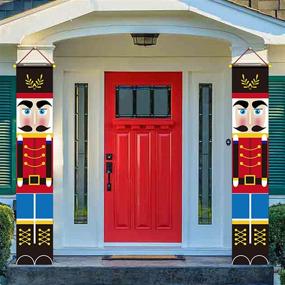 img 4 attached to 🎄 WEKIOOBON Nutcracker Christmas Decorations: Festive Outdoor Xmas Decor Banners for Front Door, Porch, Garden & Indoor Party (Christmas Nutcrackers)