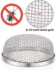img 1 attached to 🔒 RV Water Heater Vent Cover - Flying Insect Screen with Stainless Steel Mesh and Installation Tool (20"x1.5", 2.8"x1.3", 8.5"x6"x1.3", 4.5"x4.5"x1.3") - Protects RV Furnaces from Insects