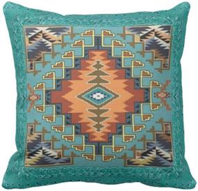 img 2 attached to 🛋️ Vibrant Tribal Western Throw Pillow Covers: Colorful Geometric Patterns for Stylish Home Décor - Set of 4, 18x18 Inches