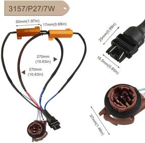 img 1 attached to 🔌 O-NEX LED Resistor Kit for 3157 4157 Turn Signal Bulbs with Relay Harness Adapter, Anti-Flicker Error Decoder and Warning Canceller