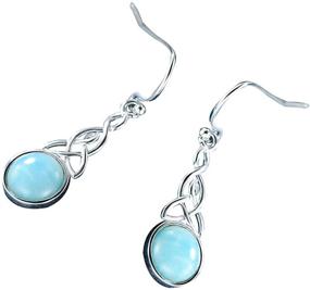 img 1 attached to Creative Ladies Larimar Earrings Natural