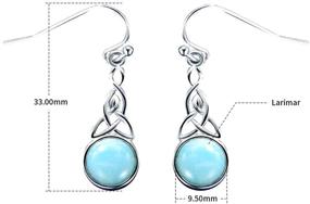 img 2 attached to Creative Ladies Larimar Earrings Natural