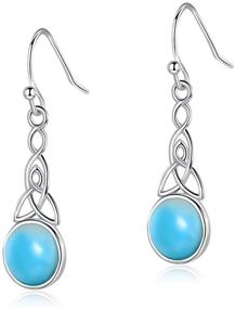 img 4 attached to Creative Ladies Larimar Earrings Natural