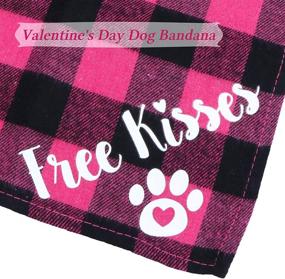 img 2 attached to STMK Valentines Bandana Triangle Supplies Dogs