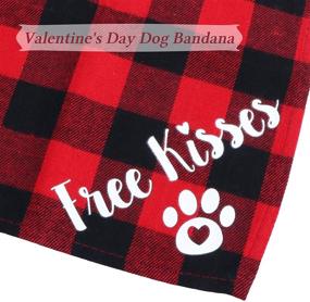 img 3 attached to STMK Valentines Bandana Triangle Supplies Dogs