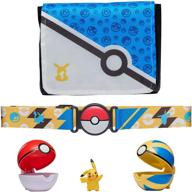 🔥 pokémon bandolier set - includes a 2-inch pikachu figure, 2 clip 'n' go poké balls, clip 'n' go poké ball belt, and a carrying bag that converts into a battle mat for 2 figures logo