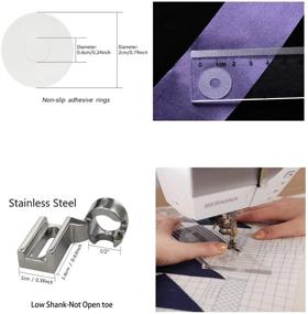 img 2 attached to Enhance Sewing Precision with 5 pcs Free Motion Quilting Template Rulers & 4pcs Quilting Ruler Set + Quilting Frame - Includes 48pcs Non-Slip Grips! (B)