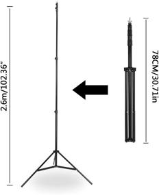 img 1 attached to 📸 Универсальная система поддержки фона 8,5 х 10 футов: идеально подходит для съемки фото и видео, полный комплект с чехлом для переноски, зажимами и холстом.