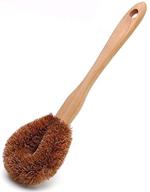 🌿 natural coconut fiber and beechwood antislip handled gohide brush for efficient brush clearing logo