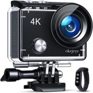 📸 okeyeye ok600 4k action camera touchscreen 131ft waterproof camera underwater webcam wifi sports camera with remote control | ultra hd video & 24mp photos logo