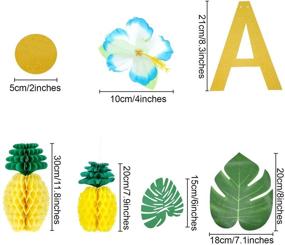 img 3 attached to 🍍 Hawaiian Luau Theme Party Decoration Set: 143-Piece Tropical Ensemble with Pineapple, Palm Leaves, Hibiscus, and Aloha Banner!