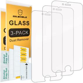 img 4 attached to 📱 Premium 3-Pack: Mr. Shield Tempered Glass Screen Protector for iPhone 6 Plus/6S Plus - Japan Glass with 9H Hardness & Lifetime Replacement