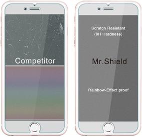 img 1 attached to 📱 Premium 3-Pack: Mr. Shield Tempered Glass Screen Protector for iPhone 6 Plus/6S Plus - Japan Glass with 9H Hardness & Lifetime Replacement