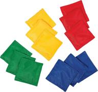 🏀 franklin sports 5" x 5" nylon bean bags (set of 12) - ideal for school games & activities логотип