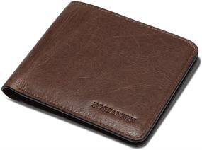 img 4 attached to BOSTANTEN Genuine Leather Wallets Blocking Men's Accessories