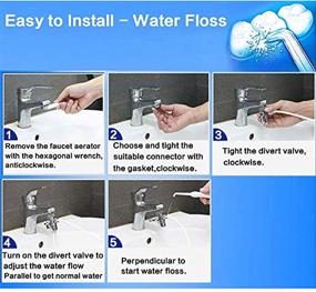 img 1 attached to Non-Electric Water Flosser Nozzle Set for Family Sink Faucet & Shower, Dental Oral Irrigator with High Water Pressure, Dental Care Teeth Cleaner for Tooth Cleaning