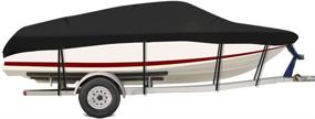 img 4 attached to 🚤 Lightweight Marine Grade Trailerable Boat Cover by UXUNBlue - Fits V-Hull, Tri-Hull Runabouts, Bass Boats - Accessories for 17-19ft and 20-22ft Sizes