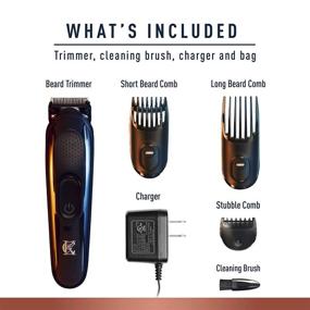 img 3 attached to 🧔 Get a Perfectly Groomed Beard with the King C. Gillette Cordless Beard Trimmer Kit - Ideal for Men, Includes Trimmer, Interchangeable Combs, Charger, and Travel Bag!