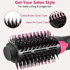 img 3 attached to 💇 Transform Your Hair with the HIPPIH Hair Dryer Brush: All-in-One Styler, Dryer, and Straightener for Women