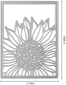 img 1 attached to 🌻 Metal Sunflower Frame Cutting Dies: Create Stunning Card Designs with Summer Autumn Flower Rectangle Background Die Cuts for Scrapbooking & DIY Crafts