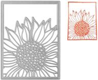 🌻 metal sunflower frame cutting dies: create stunning card designs with summer autumn flower rectangle background die cuts for scrapbooking & diy crafts logo