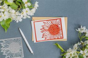img 3 attached to 🌻 Metal Sunflower Frame Cutting Dies: Create Stunning Card Designs with Summer Autumn Flower Rectangle Background Die Cuts for Scrapbooking & DIY Crafts