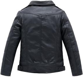 img 1 attached to 🧥 LJYH Children's Collar Motorcycle Leather Boys' Jackets & Coats: Durable & Trendy Outerwear for Young Riders