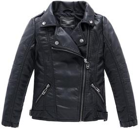 img 4 attached to 🧥 LJYH Children's Collar Motorcycle Leather Boys' Jackets & Coats: Durable & Trendy Outerwear for Young Riders