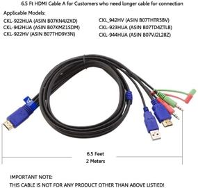 img 1 attached to 🔌 Качественный кабель длиной 6,5 фута (2 метра) для переключателей CKL Dual Triple Quad Monitor HDMI KVM Switches