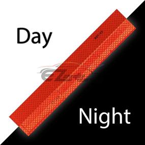 img 2 attached to 🚧 EZAUTOWRAP DOT-C2 Conspicuity Reflective Tape Red 1 Foot Safety Warning Trailer RV - 5 Strips for Enhanced Visibility (5 Feet)