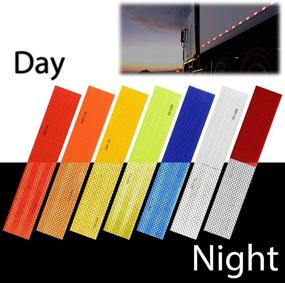 img 4 attached to 🚧 EZAUTOWRAP DOT-C2 Conspicuity Reflective Tape Red 1 Foot Safety Warning Trailer RV - 5 Strips for Enhanced Visibility (5 Feet)