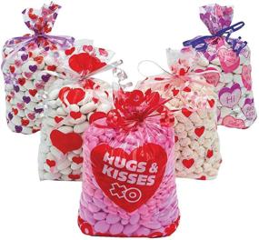 img 4 attached to 💌 60-Piece Fun Express Valentine Cello Bag Assortment: Perfect Valentine's Day Party Supplies and Classroom Party Essentials, Cellophane Bags Included!