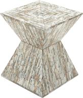 🪑 deco 79 wooden inlay accent table, 16x19 inches logo