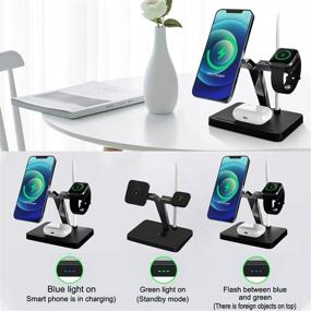 img 1 attached to 🔌 4-in-1 Fast Wireless Charging Stand for iPhone 13/13 Pro/13 Pro Max/12 Pro/12 Mini/Samsung, Wireless Dock Station for iWatch SE/6/5/4, AirPods 2/Pro, Apple Pencil