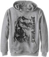 🦖 boys' athletic heather jurassic world sweatshirt - fashion hoodies & sweatshirts logo