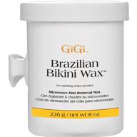 🩱 gigi brazilian bikini wax: microwave safe hardwax for gentle and effective hair removal - 8 oz, non-strip formula for sensitive skin logo