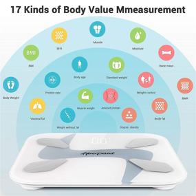 img 3 attached to 📱 Hoepaid Body Fat Scale: Smart BMI Digital Scale Bluetooth Wireless Bathroom Scale with 17 Body Composition Analyzer Kinds and Smartphone APP Sync - White
