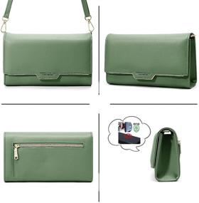 img 2 attached to 👜 Women's Small Leather Crossbody Wallet Handbag with Built-In Wallet Section
