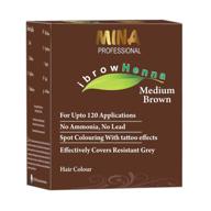 🖌️ продвинутое средство для окрашивания волос: mina professional ibrow henna medium brown - набор для пополнения логотип