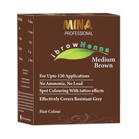 img 4 attached to 🖌️ Продвинутое средство для окрашивания волос: MINA Professional ibrow Henna Medium Brown - набор для пополнения