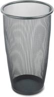 🗑️ safco products 9718bl onyx mesh round waste bin, 9-gallon capacity, black logo