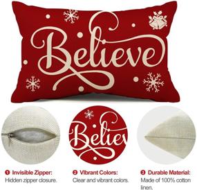 img 3 attached to Christmas Believe Snowflake Outdoor Pillowcase