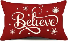 img 4 attached to Christmas Believe Snowflake Outdoor Pillowcase