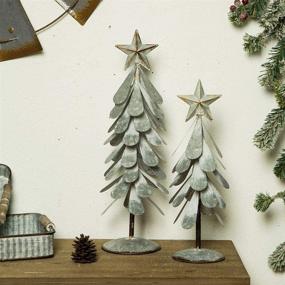 img 2 attached to Glitzhome Galvanized Christmas Ornament Display Seasonal Decor